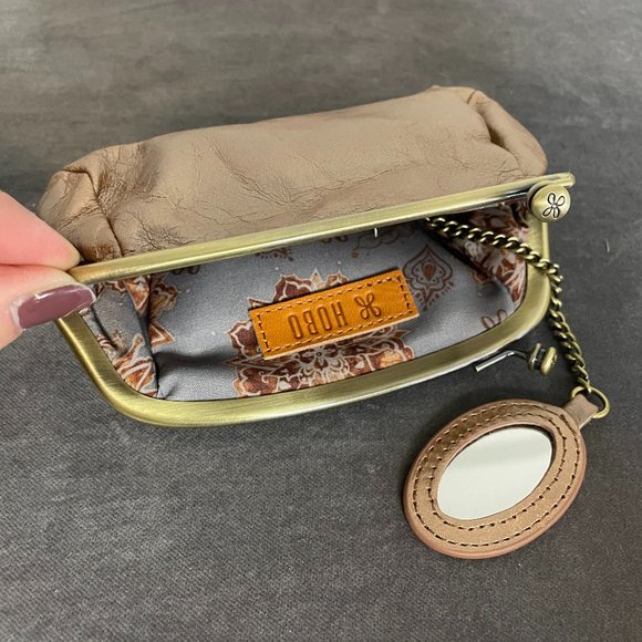 HOBO Brand Sable Metallic Leather Wristlet & Coin Purse - Picture 6 of 8